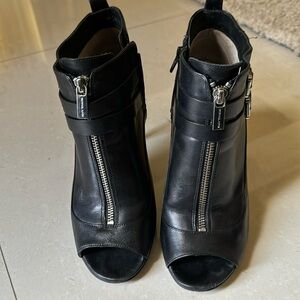 MICHAEL Michael Kors Black Peep Toe Booties